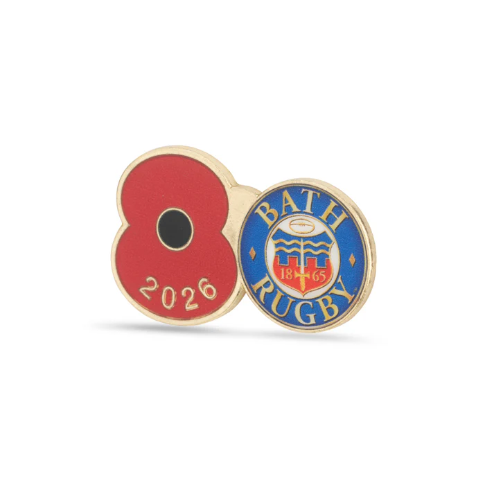 Bath Poppy Rugby Pin 2026 - Image 2