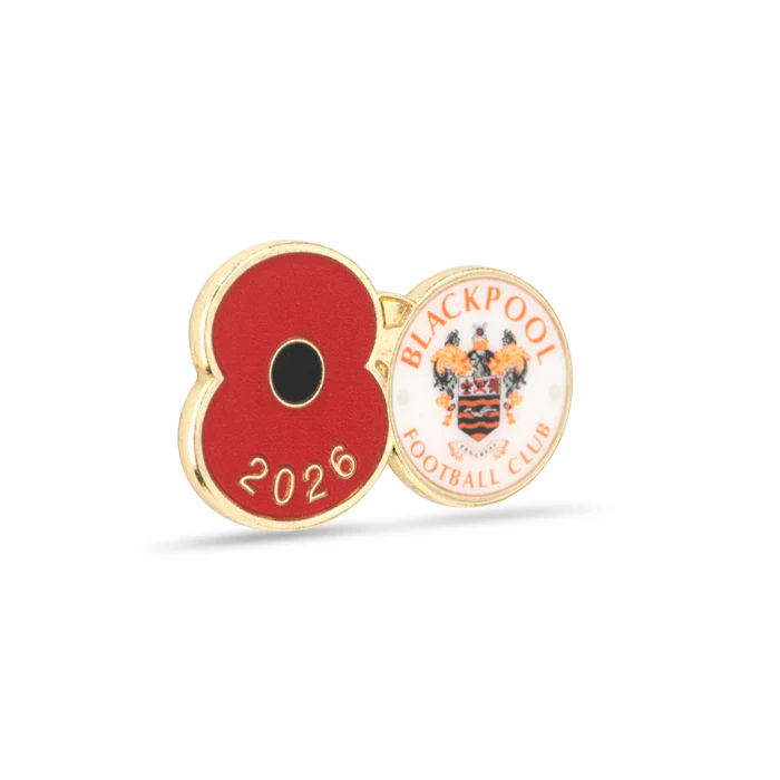 Blackpool Poppy Football Pin 2026 - Image 3
