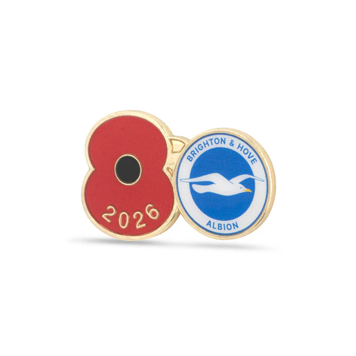 Brighton & Hove Albion Poppy Football Pin 2026 - Image 2