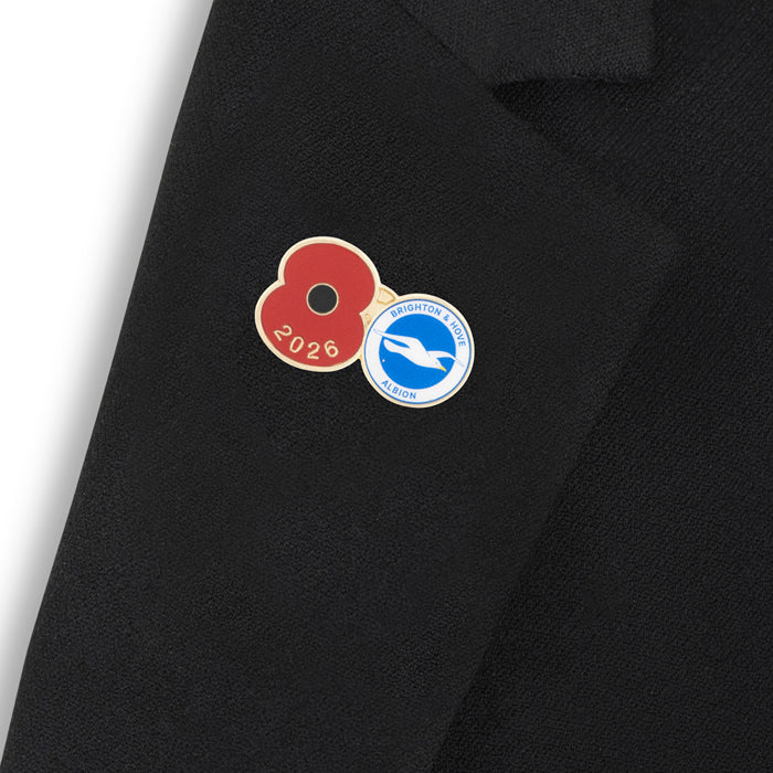 Brighton & Hove Albion Poppy Football Pin 2026 - Image 4