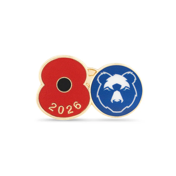 Bristol Bears Poppy Rugby Pin 2026