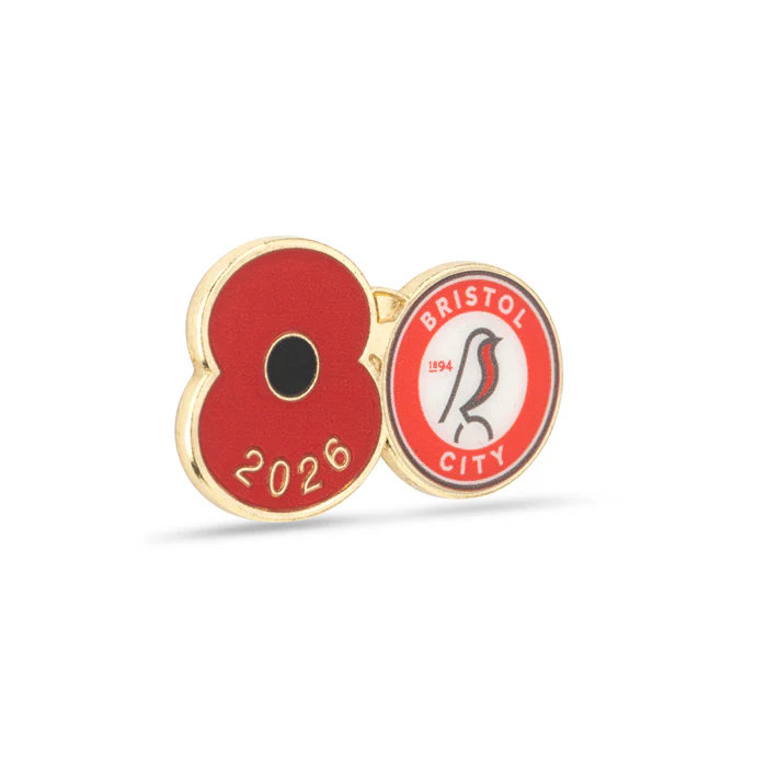 Bristol City Poppy Football Pin 2026 - Image 3
