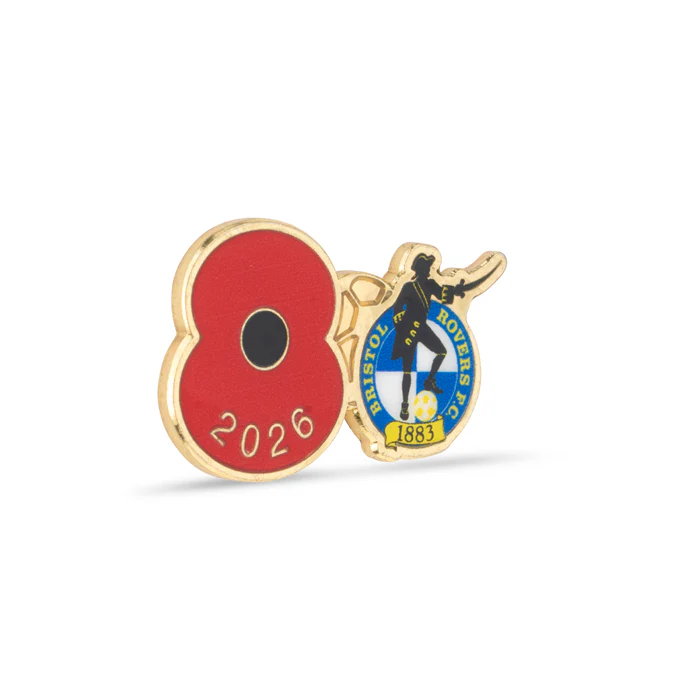 Bristol Rovers Poppy Football Pin 2026 - Image 3