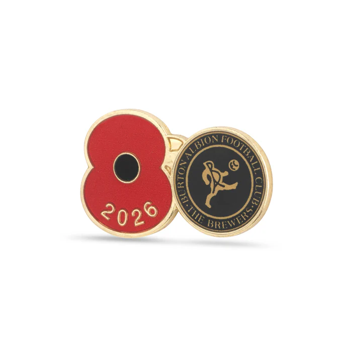 Burton Albion Poppy Football Pin 2026 - Image 2