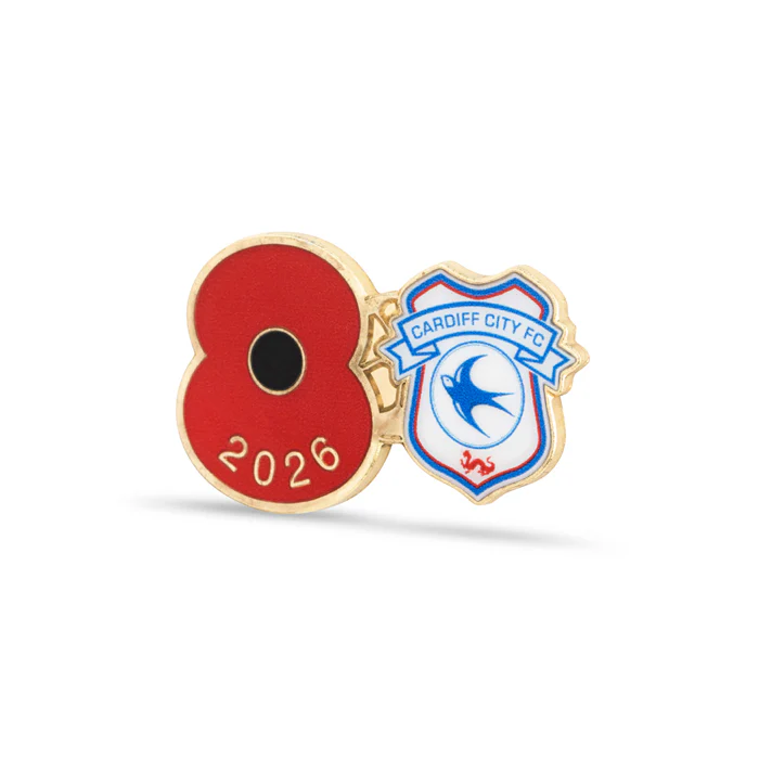 Cardiff City Poppy Football Pin 2026 - Image 2