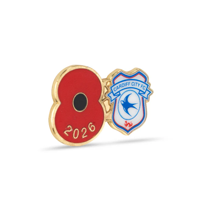 Cardiff City Poppy Football Pin 2026 - Image 3