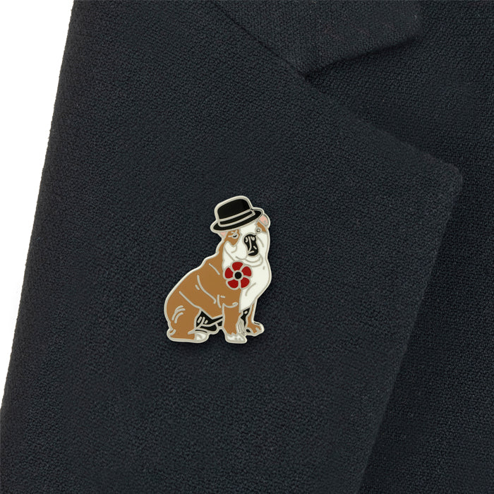 Churchill Bulldog Poppy Pin - Image 2
