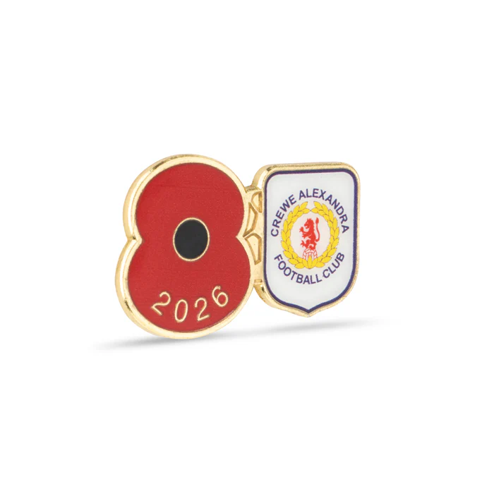 Crewe Alexandra Poppy Football Pin 2026 - Image 3