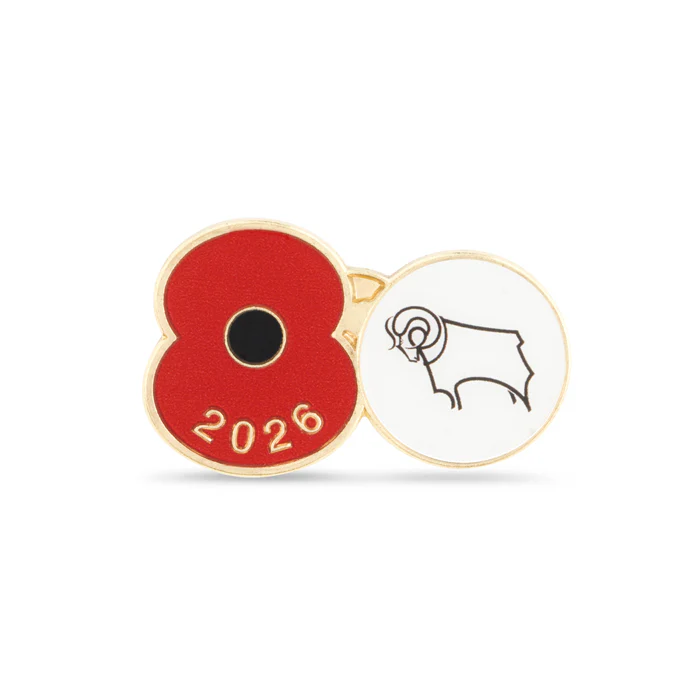 Derby County Poppy Football Pin 2026
