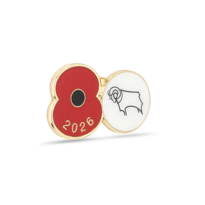 Derby County Poppy Football Pin 2026 - Image 3