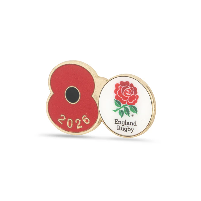 England Rugby Union Poppy Rugby Pin 2026 - Image 2