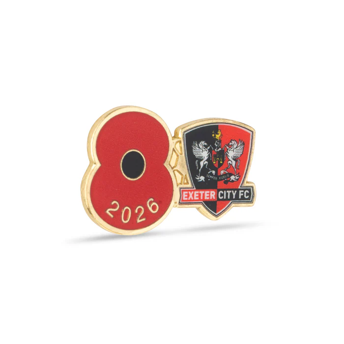 Exeter City Poppy Football Pin 2026 - Image 3