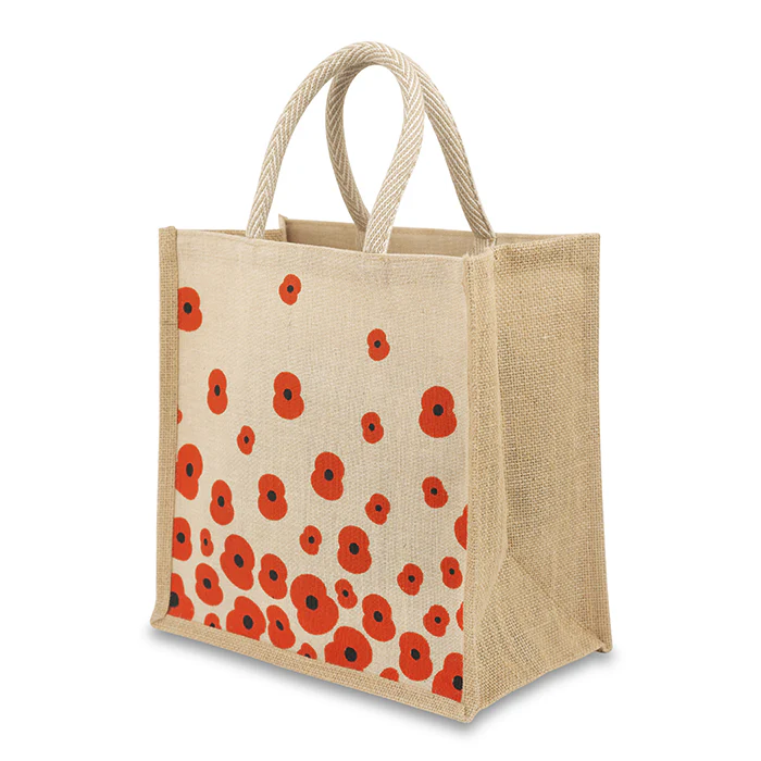 Falling Poppies Medium Juco Bag - Image 2