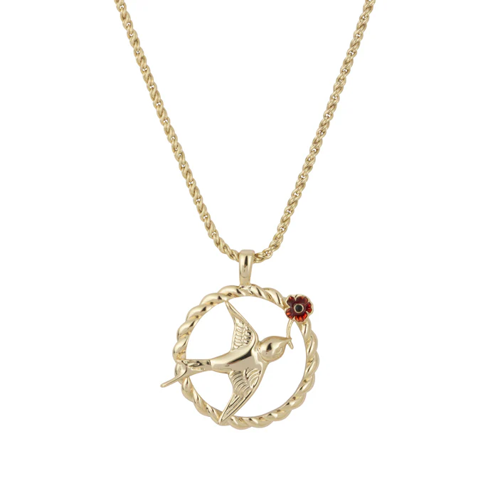 Flying Nightingales Poppy Necklace