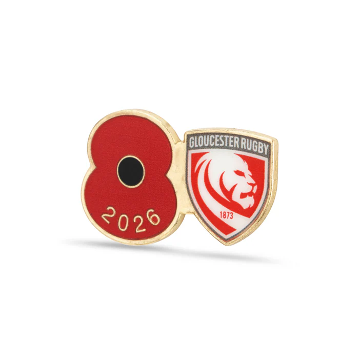 Gloucester Poppy Rugby Pin 2026 - Image 2