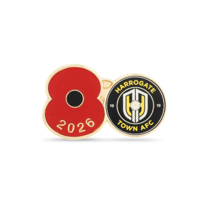 Harrogate Town Poppy Football Pin 2026