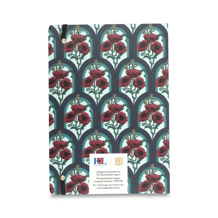 Laurence Llewelyn-Bowen Art Deco Poppy A5 Notebook - Image 2