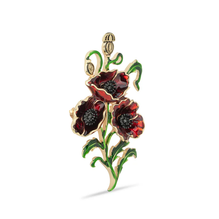 Laurence Llewelyn-Bowen Art Deco Poppy Brooch - Image 2