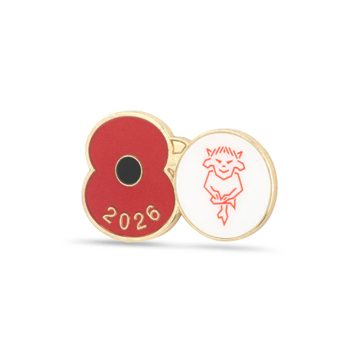 Lincoln City Poppy Football Pin 2026 - Image 2