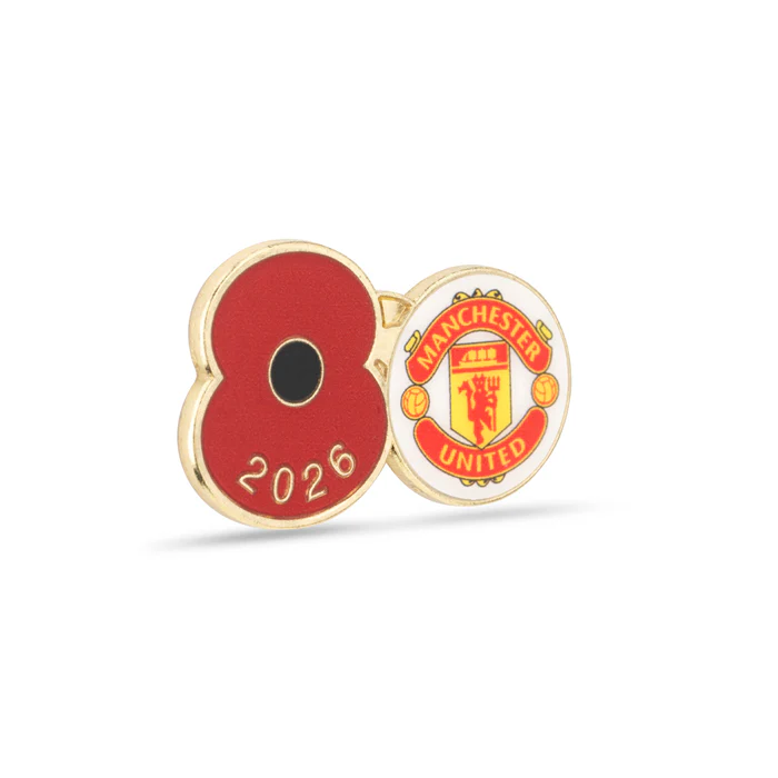 Manchester United Poppy Football Pin 2026 - Image 3