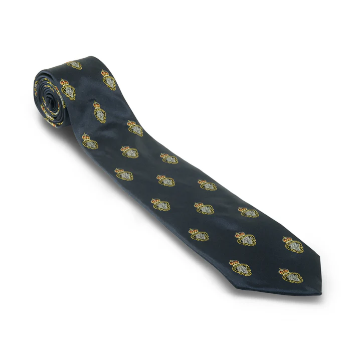 MEMBERS "Limited Edition" RBL Multi Silver Crest Motif Silk Tie