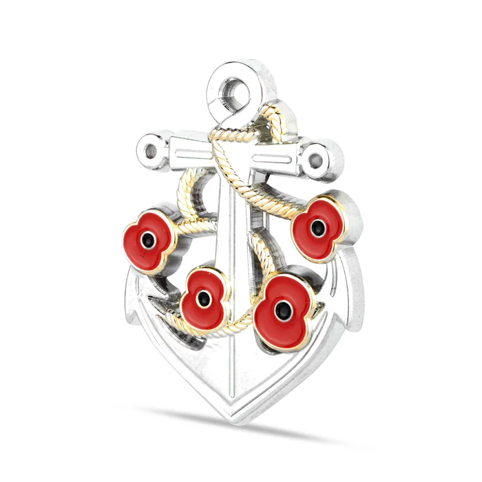 Naval Poppy Anchor Badge - Image 2