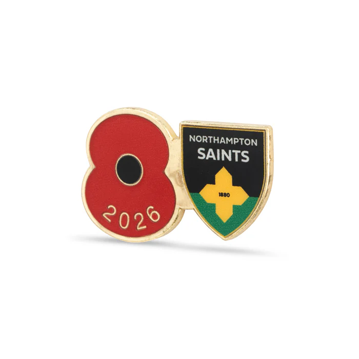 Northampton Saints Poppy Rugby Pin 2026 - Image 2
