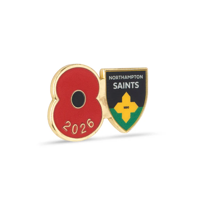 Northampton Saints Poppy Rugby Pin 2026 - Image 3