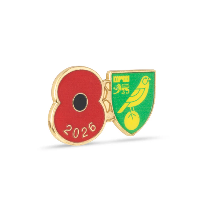 Norwich City Poppy Football Pin 2026 - Image 2