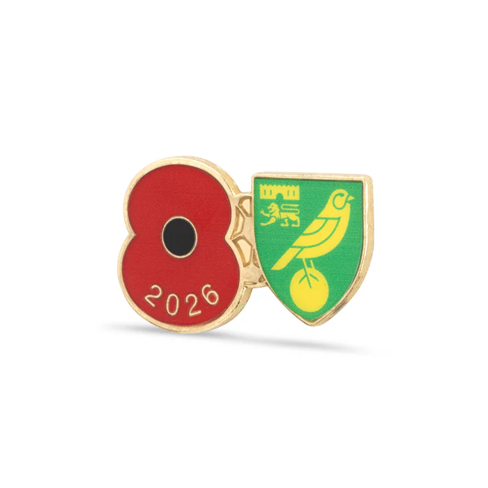 Norwich City Poppy Football Pin 2026 - Image 3