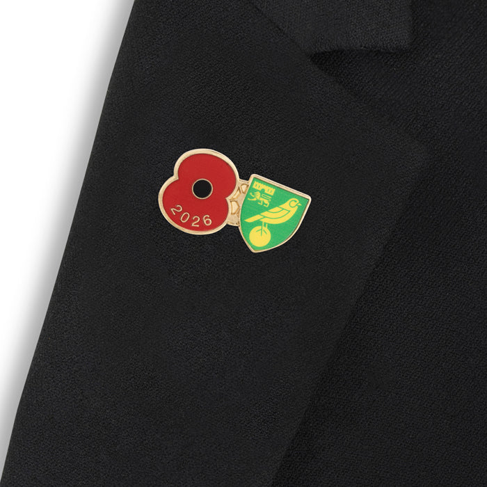 Norwich City Poppy Football Pin 2026 - Image 4