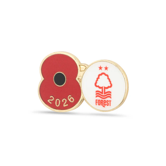 Nottingham Forest Poppy Football Pin 2026 - Image 2