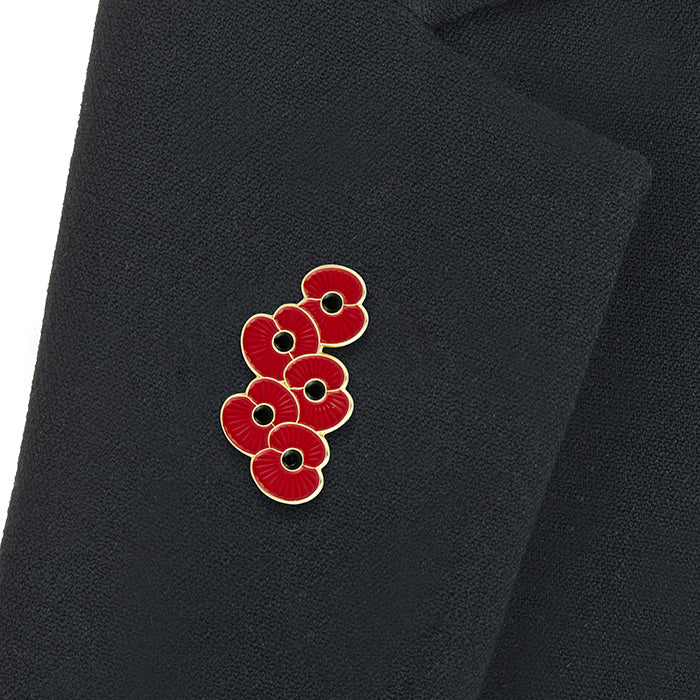 Ridged Falling Poppy Pin - Image 2