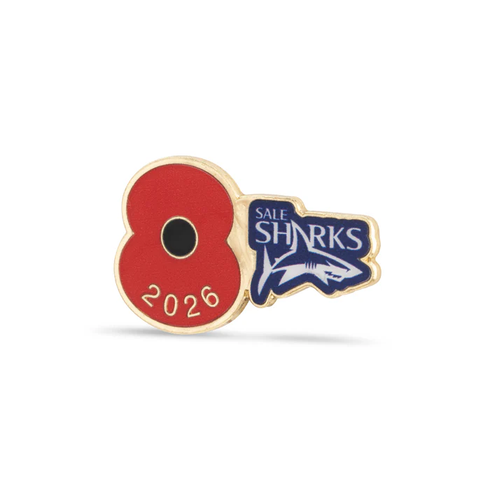 Sale Sharks Poppy Rugby Pin 2026 - Image 2