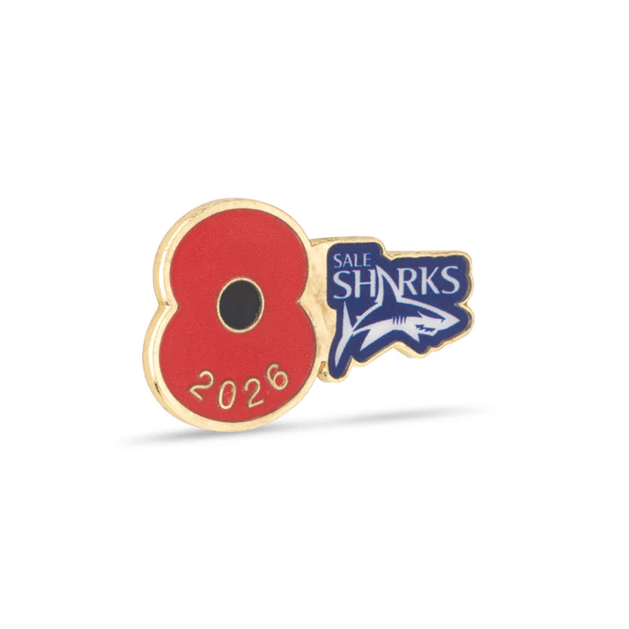 Sale Sharks Poppy Rugby Pin 2026 - Image 3