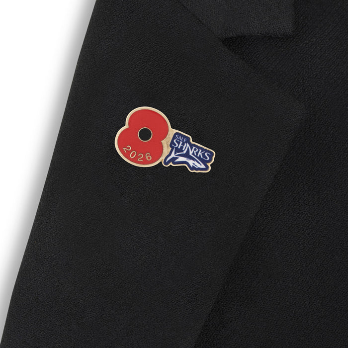Sale Sharks Poppy Rugby Pin 2026 - Image 4