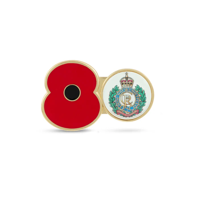 Corps of Royal Engineers Service Poppy Pin