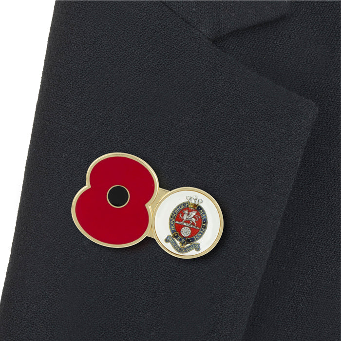 Princess of Wales's Royal Regiment Service Poppy Pin - Image 2