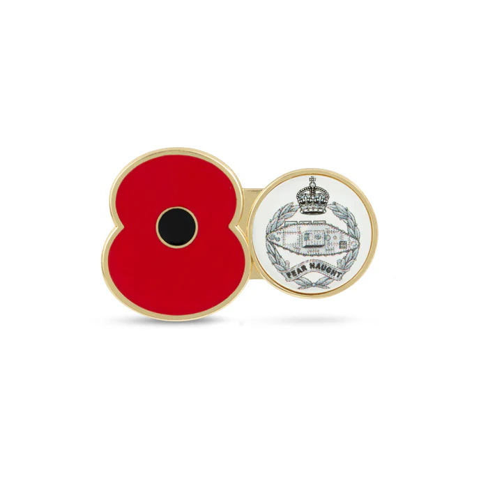 Royal Tank Regt Service Poppy Pin