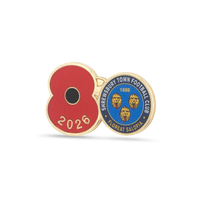 Shrewsbury Town Poppy Football Pin 2026 - Image 2