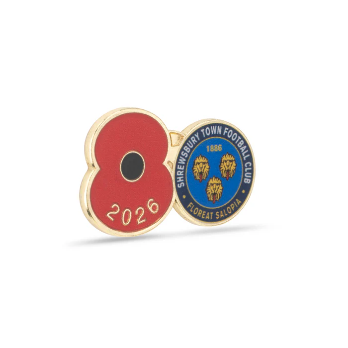 Shrewsbury Town Poppy Football Pin 2026 - Image 3