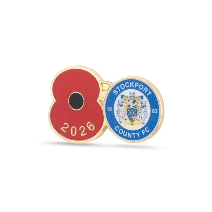 Stockport County Poppy Football Pin 2026 - Image 2