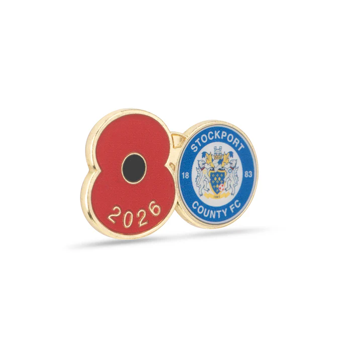 Stockport County Poppy Football Pin 2026 - Image 3