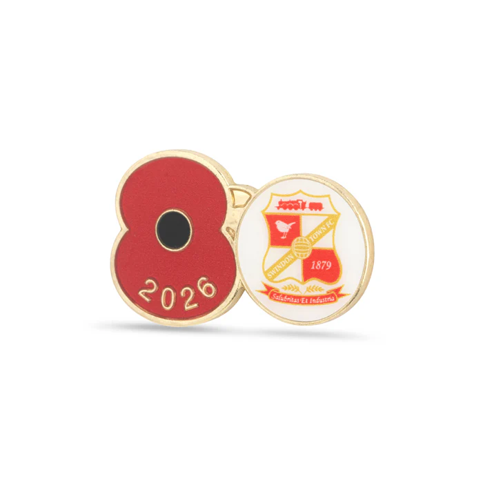 Swindon Town Poppy Football Pin 2026 - Image 2