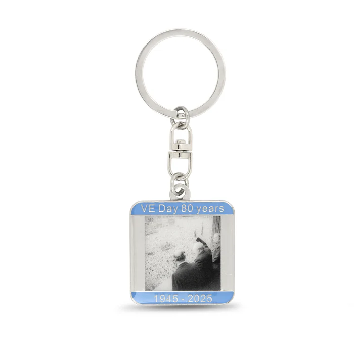 VE Day 80 Churchill Keyring