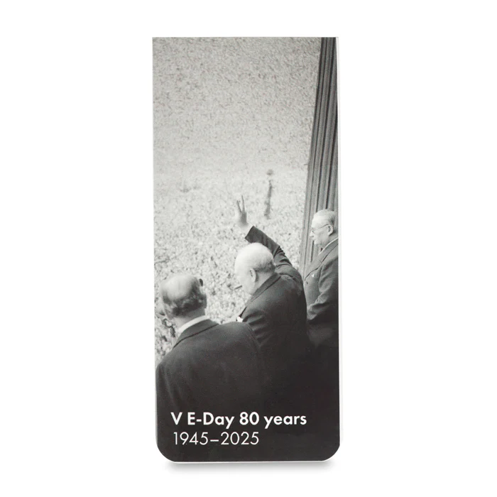 VE Day 80 Churchill Magnetic Bookmark