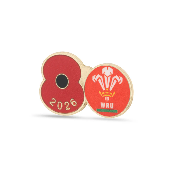 Welsh Rugby Union Poppy Rugby Pin 2026 - Image 2