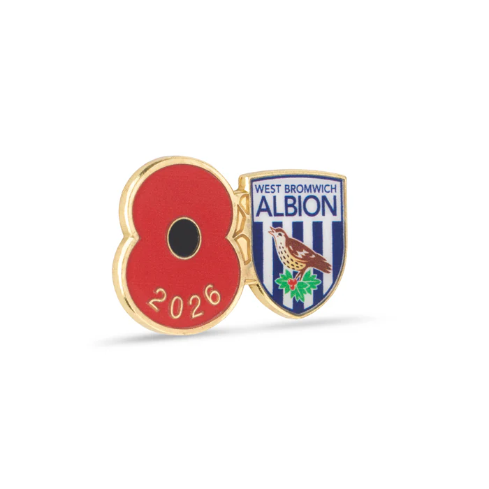 West Bromwich Albion Poppy Football Pin 2026 - Image 3