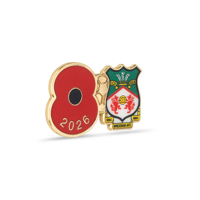 Wrexham AFC Poppy Football Pin 2026 - Image 3