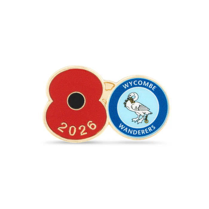 Wycombe Wanderers Poppy Football Pin 2026